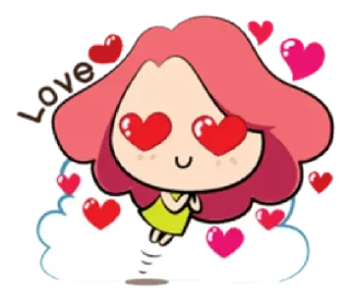 😍-Cute Love, Telegram Sticker