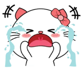 😭-Cute Love, Telegram Sticker
