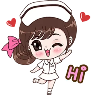 🙋‍♀-Cute Love, Telegram Sticker