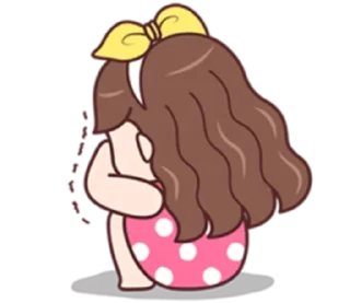 😔-Cute Love, Telegram Sticker