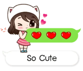 😍-Cute Love, Telegram Sticker