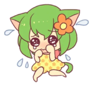 😭-Cute Love, Telegram Sticker