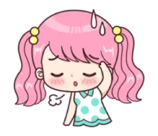 😓-Cute Love, Telegram Sticker