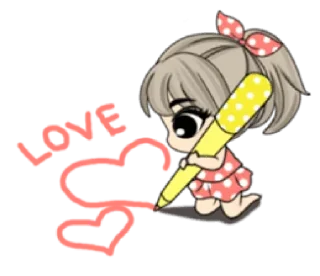 ❤️-Cute Love, Telegram Sticker