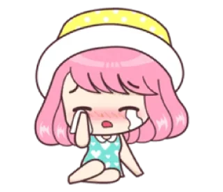 😭-Cute Love, Telegram Sticker