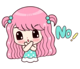 🙅‍♀-Cute Love, Telegram Sticker