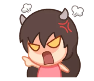 😡-Cute Love, Telegram Sticker