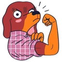 💪-Dachshund Jones, Telegram Sticker
