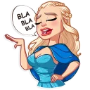 😑-Daenerys Targaryen, Telegram Sticker