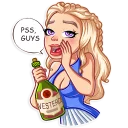 🍾-Daenerys Targaryen, Telegram Sticker