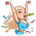 🎉-Daenerys Targaryen, Telegram Sticker