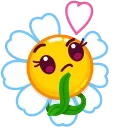 🤔-Daisy Romashka, Telegram Sticker