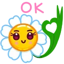 👌-Daisy Romashka, Telegram Sticker