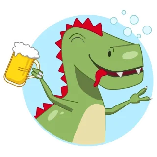 🍻-Дино Грино, Telegram Sticker