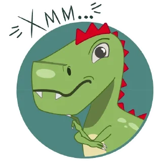 🤔-Дино Грино, Telegram Sticker