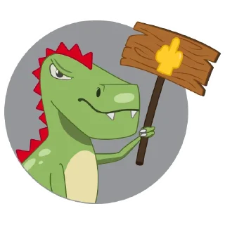 🖕-Дино Грино, Telegram Sticker