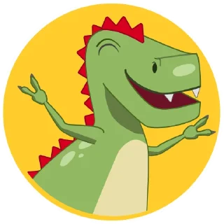 ✌️-Дино Грино, Telegram Sticker