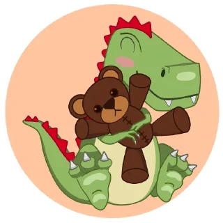 🤗-Дино Грино, Telegram Sticker