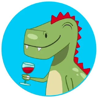🍷-Дино Грино, Telegram Sticker
