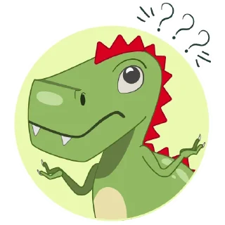 ❓-Дино Грино, Telegram Sticker