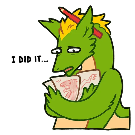 Dio green dragon, telegram sticker