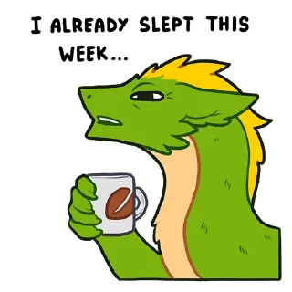 ☕️-Dio green dragon, Telegram Sticker