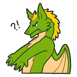 😡-Dio green dragon, Telegram Sticker