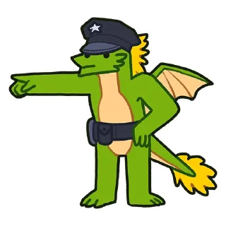 🫵-Dio green dragon, Telegram Sticker