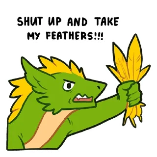 🪶-Dio green dragon, Telegram Sticker
