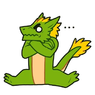 😑-Dio green dragon, Telegram Sticker