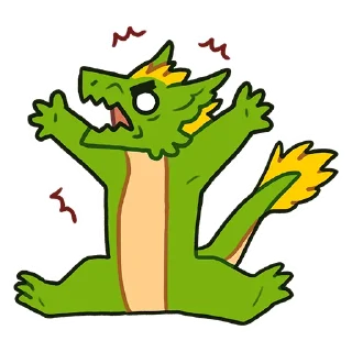 😠-Dio green dragon, Telegram Sticker