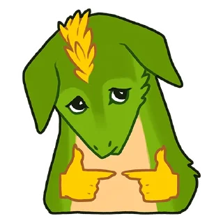 😔-Dio green dragon, Telegram Sticker