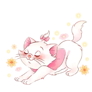 ☺️-Disney's Marie Girly @HanaParadise, Telegram Sticker