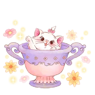 ☺️-Disney's Marie Girly @HanaParadise, Telegram Sticker