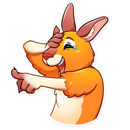 Mr. Kangaroo, telegram sticker