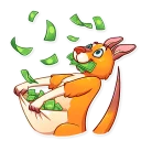 🤑-Mr. Kangaroo, Telegram Sticker