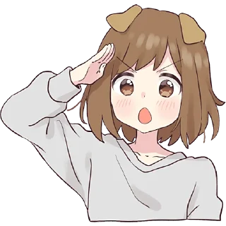 🫡-Собачка-тян @Nyasticks, Telegram Sticker