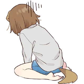 😞-Собачка-тян @Nyasticks, Telegram Sticker
