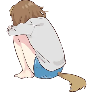 😞-Собачка-тян @Nyasticks, Telegram Sticker
