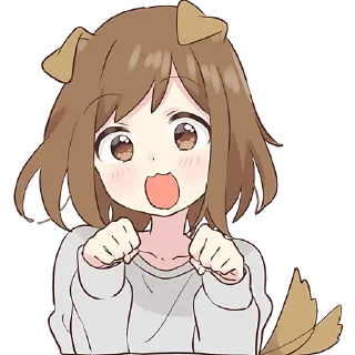 🐱-Собачка-тян @Nyasticks, Telegram Sticker