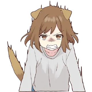 😤-Собачка-тян @Nyasticks, Telegram Sticker