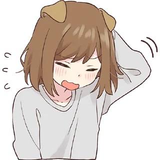 😬-Собачка-тян @Nyasticks, Telegram Sticker