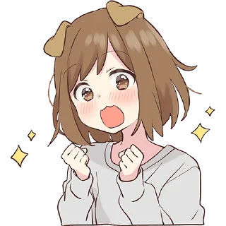 ✊-Собачка-тян @Nyasticks, Telegram Sticker