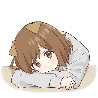 😕-Собачка-тян @Nyasticks, Telegram Sticker