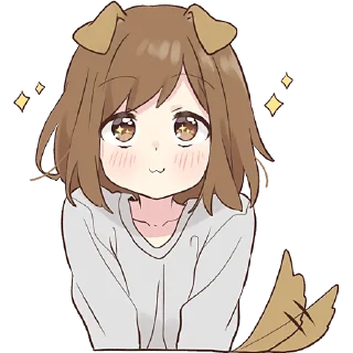 🤩-Собачка-тян @Nyasticks, Telegram Sticker