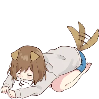 😌-Собачка-тян @Nyasticks, Telegram Sticker