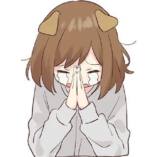 🙏-Собачка-тян @Nyasticks, Telegram Sticker