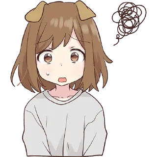 😨-Собачка-тян @Nyasticks, Telegram Sticker