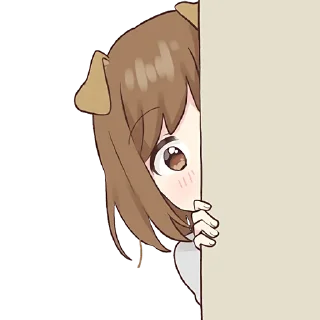 😶-Собачка-тян @Nyasticks, Telegram Sticker