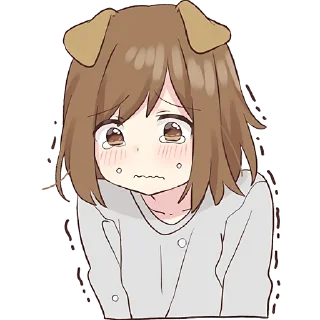 😪-Собачка-тян @Nyasticks, Telegram Sticker